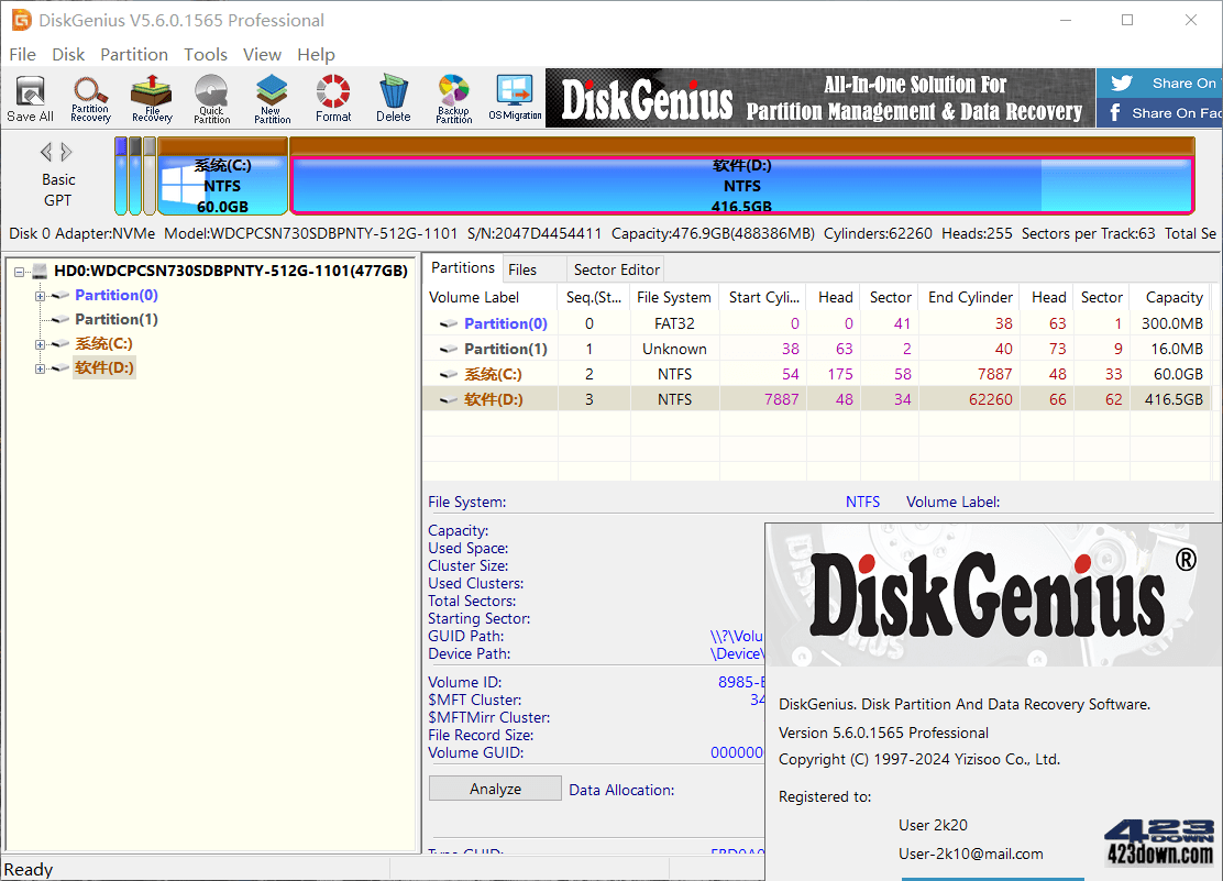 DiskGenius Professional  6.0.1.1645 Crack